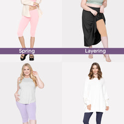 Women's and Plus Size Oh So Soft Knee Length Leggings |Small to 3X