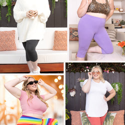 Women's and Plus Size Oh So Soft Knee Length Leggings |Small to 3X