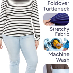 Women's and Plus Regular Turtleneck | Small to 5X