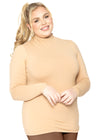 Plus Size Oh So Soft Classic Fit Long Sleeve Mock Neck Top