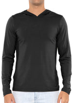 Men's Oh So Soft Luxe Long Sleeve Stretch Tee Shirt Hoodie