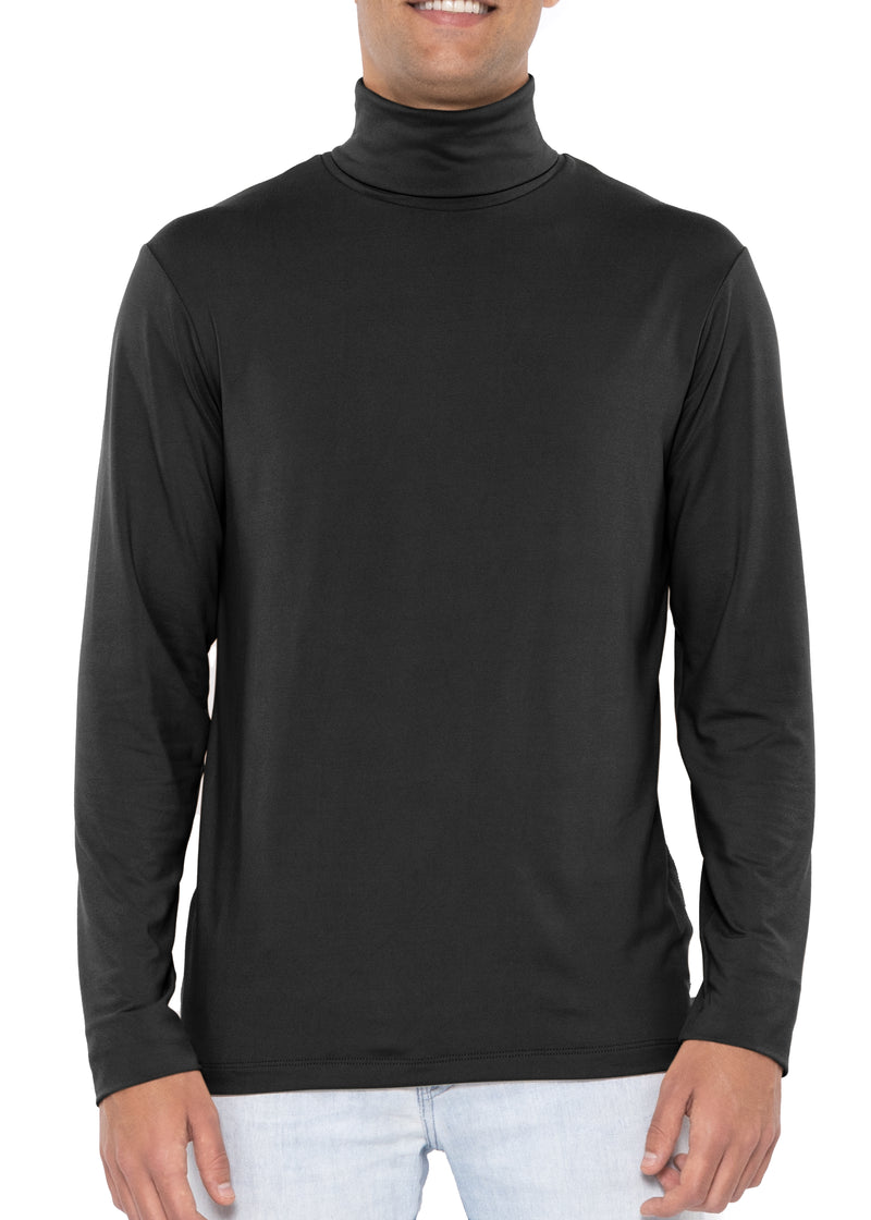 Men's Long Sleeve Poly Spandex Turtleneck