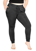 Plus Premium Stretch Modal Cuff Joggers Pants with Pockets