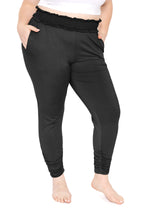 Oh So Soft Smocked Waistband Joggers with Pockets and Ruched Ankle Detail, Lightweight and Durable, for Plus Size Women