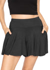 Women's Junior and Plus Size Flowy Skort Wide Leg Shorts (Skirt / Shorts) with Pockets