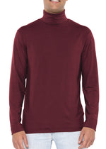 Men's Long Sleeve Poly Spandex Turtleneck