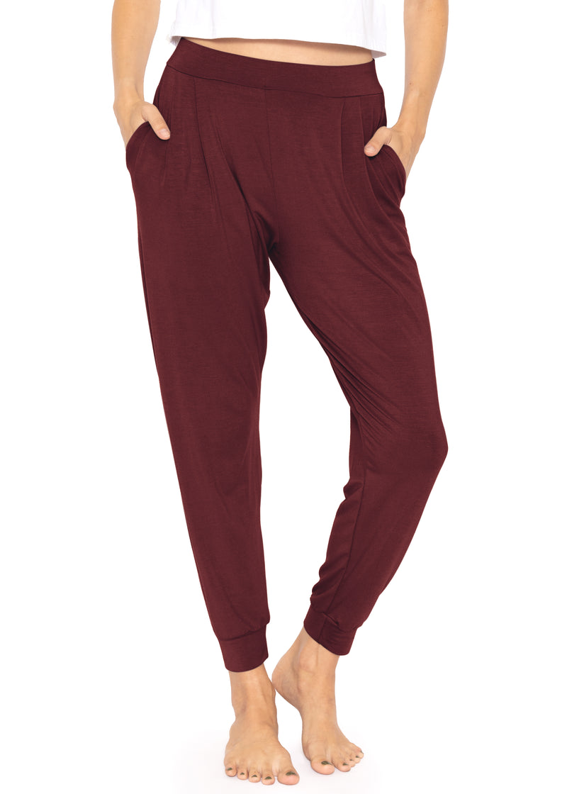 Comfy Boho Cuffed Pleated Yoga Lounge Joggers Pants – Stretch Is Comfort