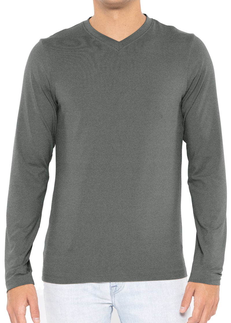 Men's Oh So Soft Luxe Long Sleeve V Neck Shirt – Stretch Is Comfort