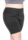 Women's Plus Side Ruched Biker Shorts | X-Large- 5X