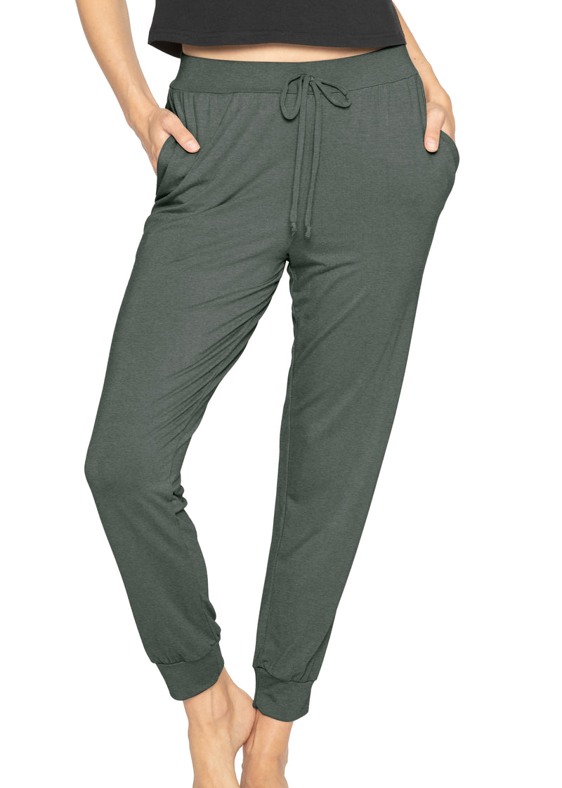 Women’s Premium Stretch Modal Cuff Joggers Pants with Pockets
