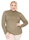 Plus Size Oh So Soft Long Sleeve Turtleneck Top