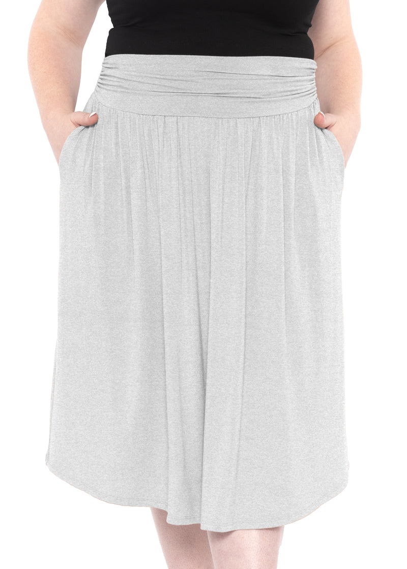 Stretch Is Comfort Women’s Rounded Midi Pocket Skirt