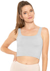 Square Neck Crop Sleeveless Light Basic Longline Tank Top