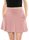 Premium Stretch Rayon Skater Skirt with Pockets