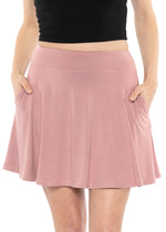 Premium Stretch Rayon Skater Skirt with Pockets