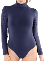 Oh So Soft Long Sleeve Mock Neck Bodysuit with Snap Closure