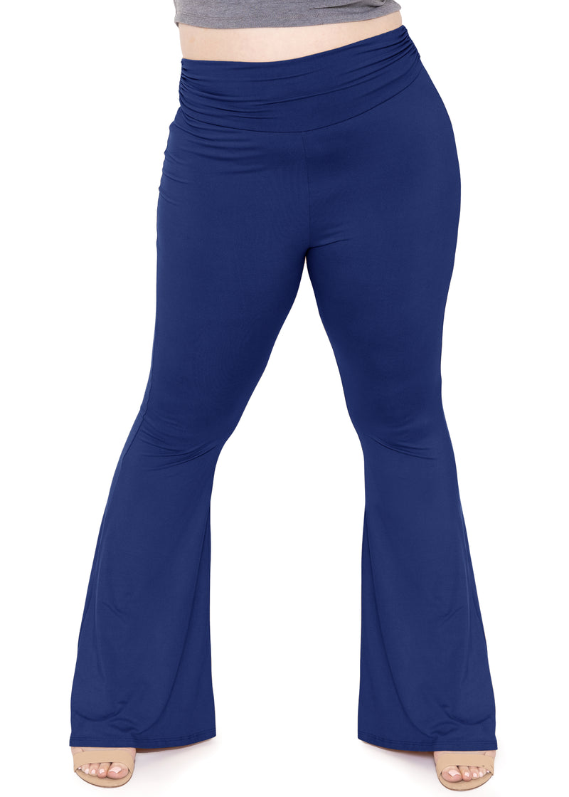 Oh-So-Soft Ruched High Waist Bell Bottoms