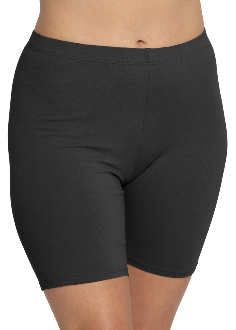 Cotton biker store shorts black
