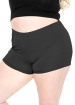Plus Size Nylon Stretch Booty Shorts