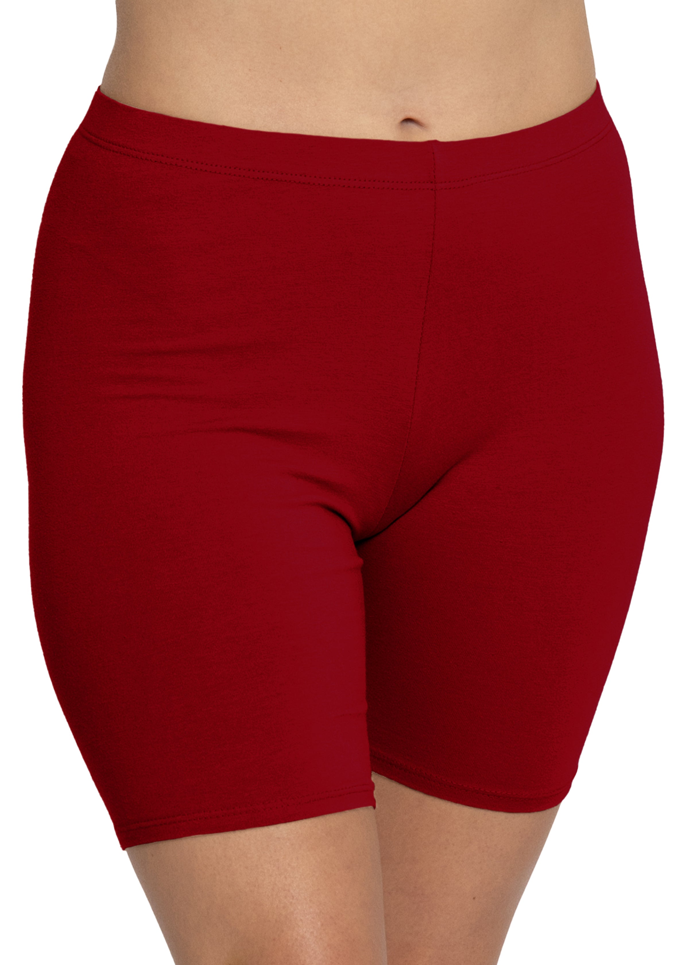 Red cotton clearance biker shorts