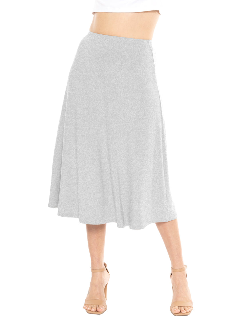 Midi A-Line Flowy Skirt | Comfortable Clothes for Women | S-5XL