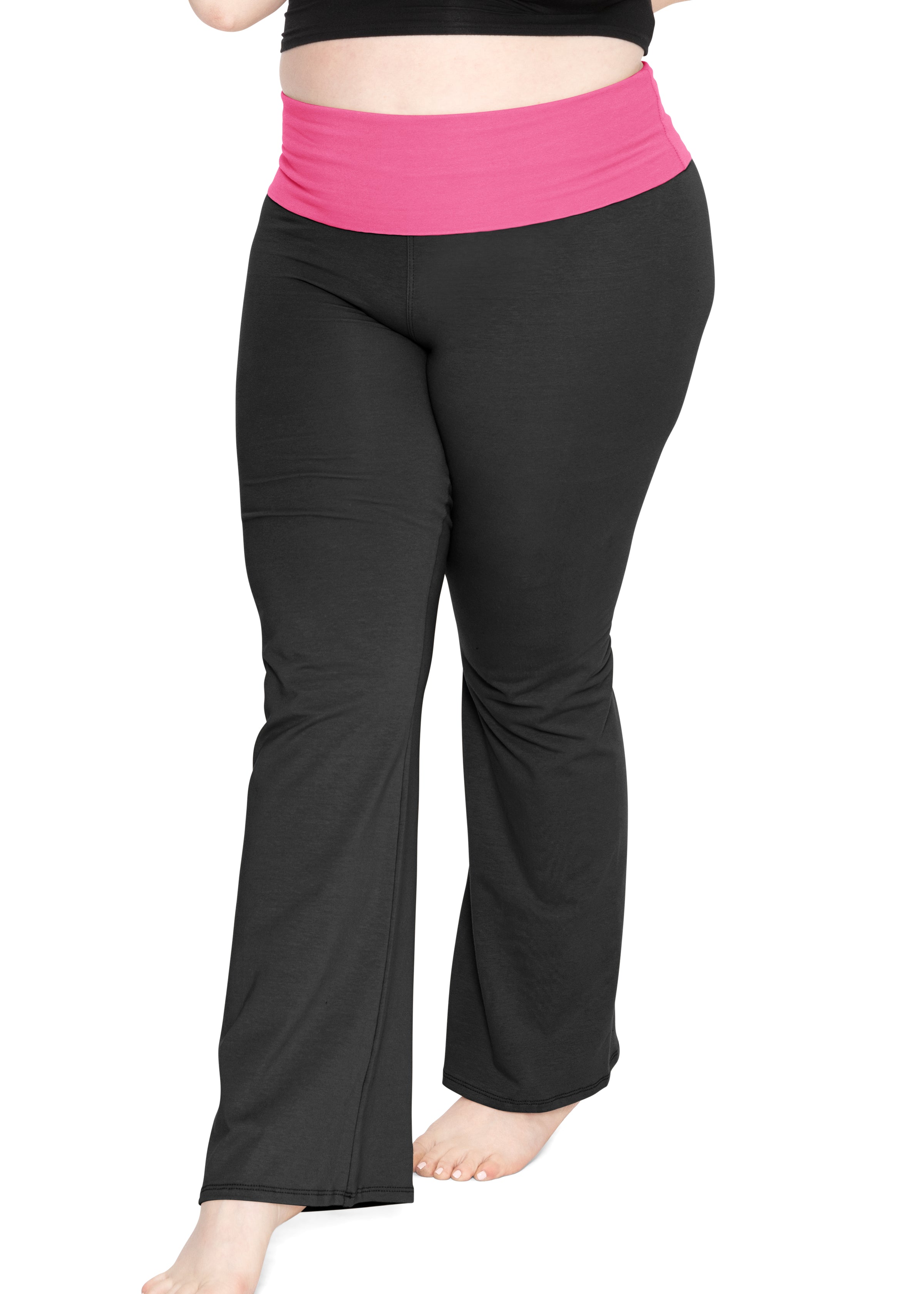 Women Yoga Pants Organic Cotton - Grey/Pink