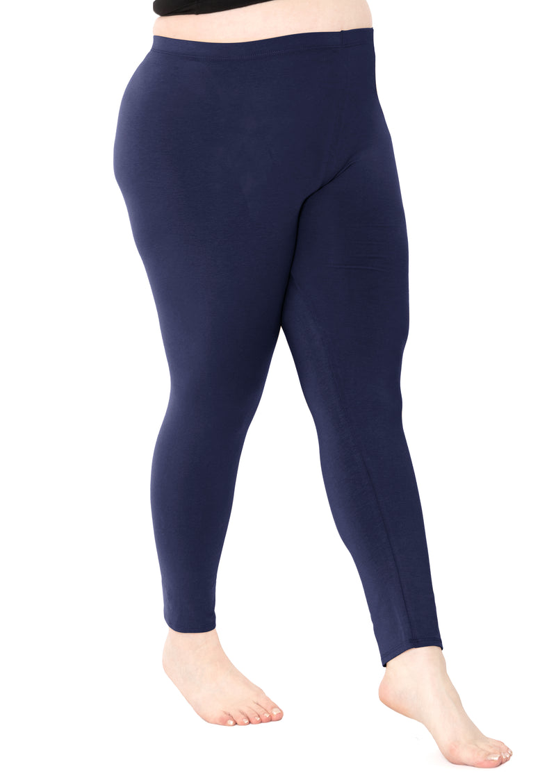 Women's plus size hot sale navy blue leggings