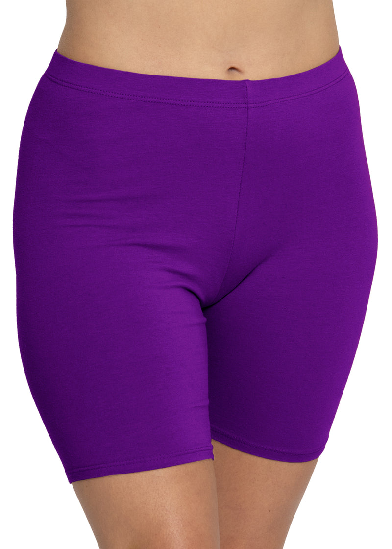 Stretch is Comfort Women s Cotton Stretch Workout Bike Shorts Stretch Is Comfort