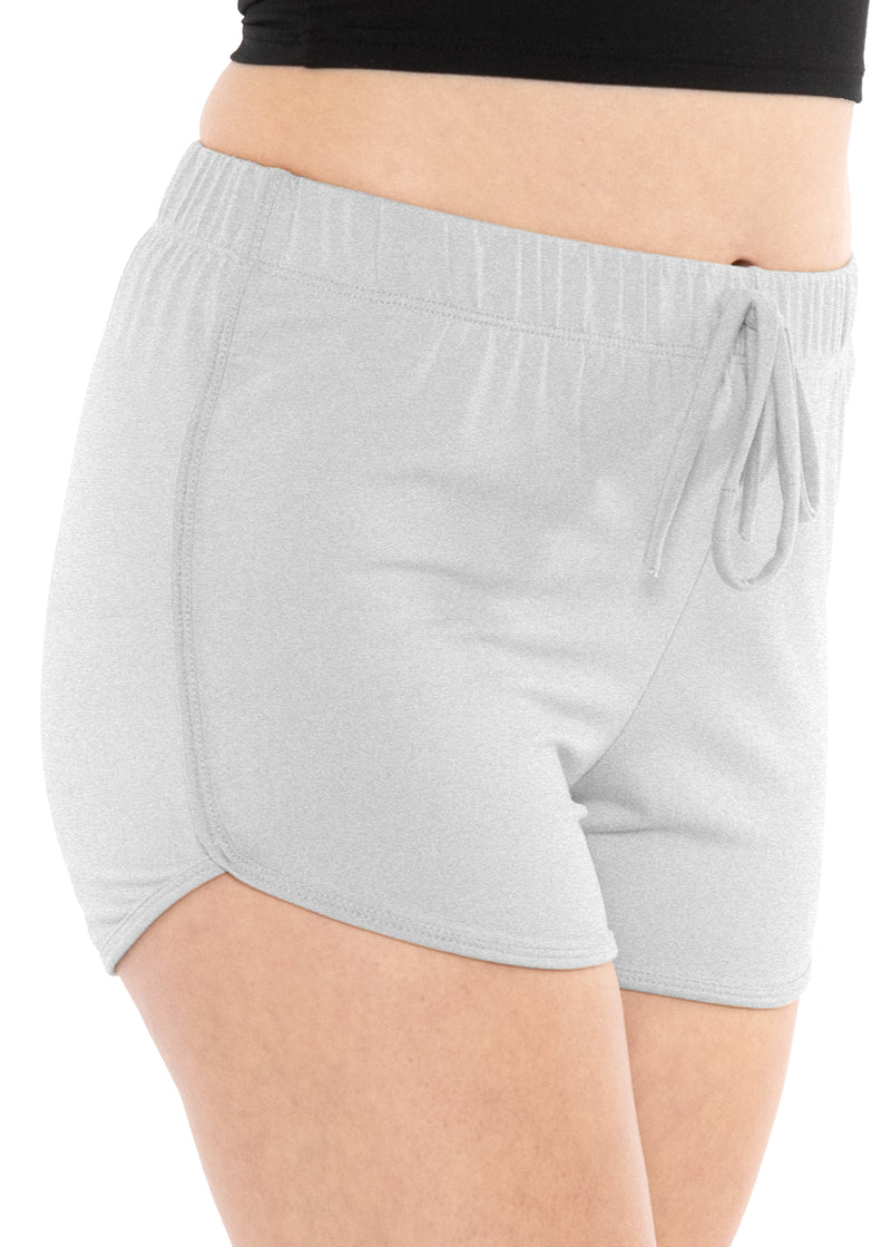 Oh So Soft Faux Drawstring Dolphin Hem Shorts