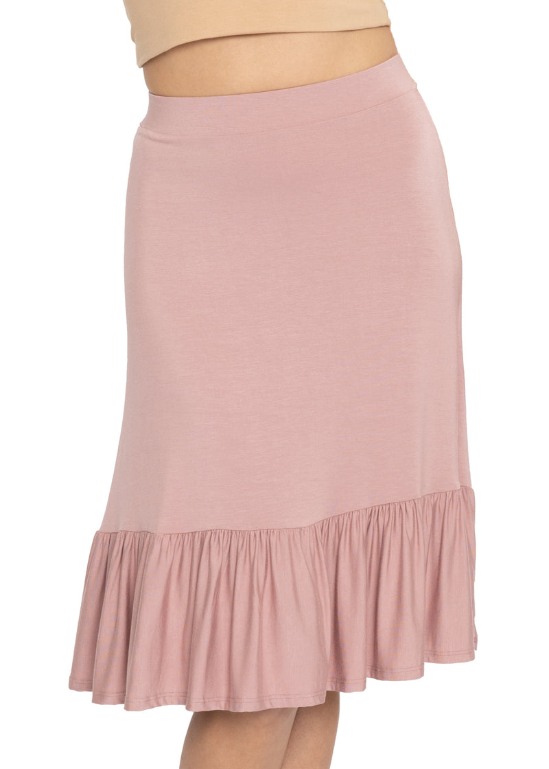 Premium Stretch Rayon Mermaid Ruffle Midi Skirt – Stretch Is Comfort