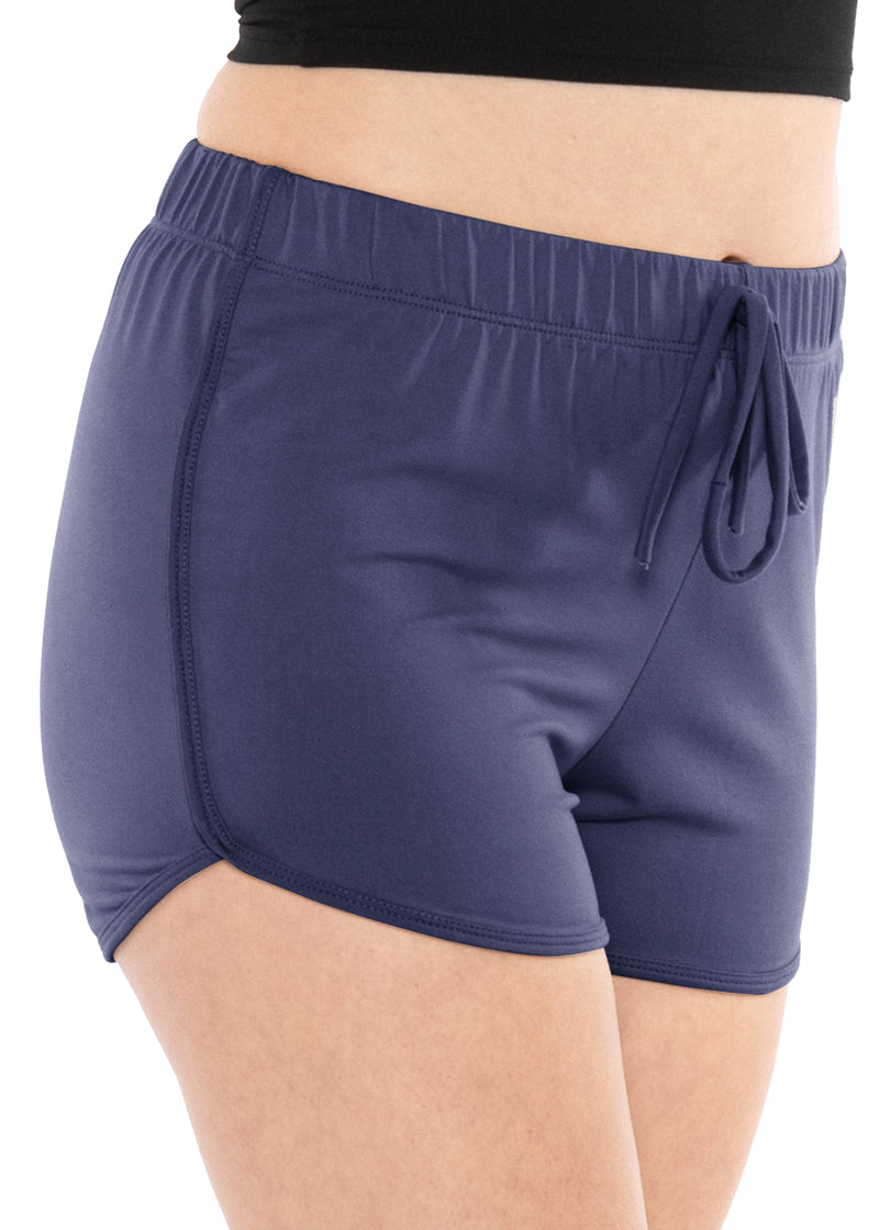 Oh So Soft Faux Drawstring Dolphin Hem Shorts