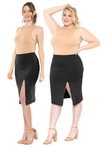 Oh So Soft High Waist Midi Skirt with Side Slit
