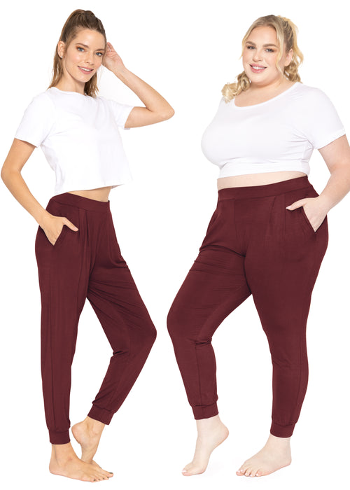 Comfy Boho Cuffed Pleated Yoga Lounge Joggers Pants