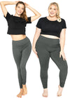 Oh So Soft High Waist Stretch Leggings with Ruched Ankle Detail