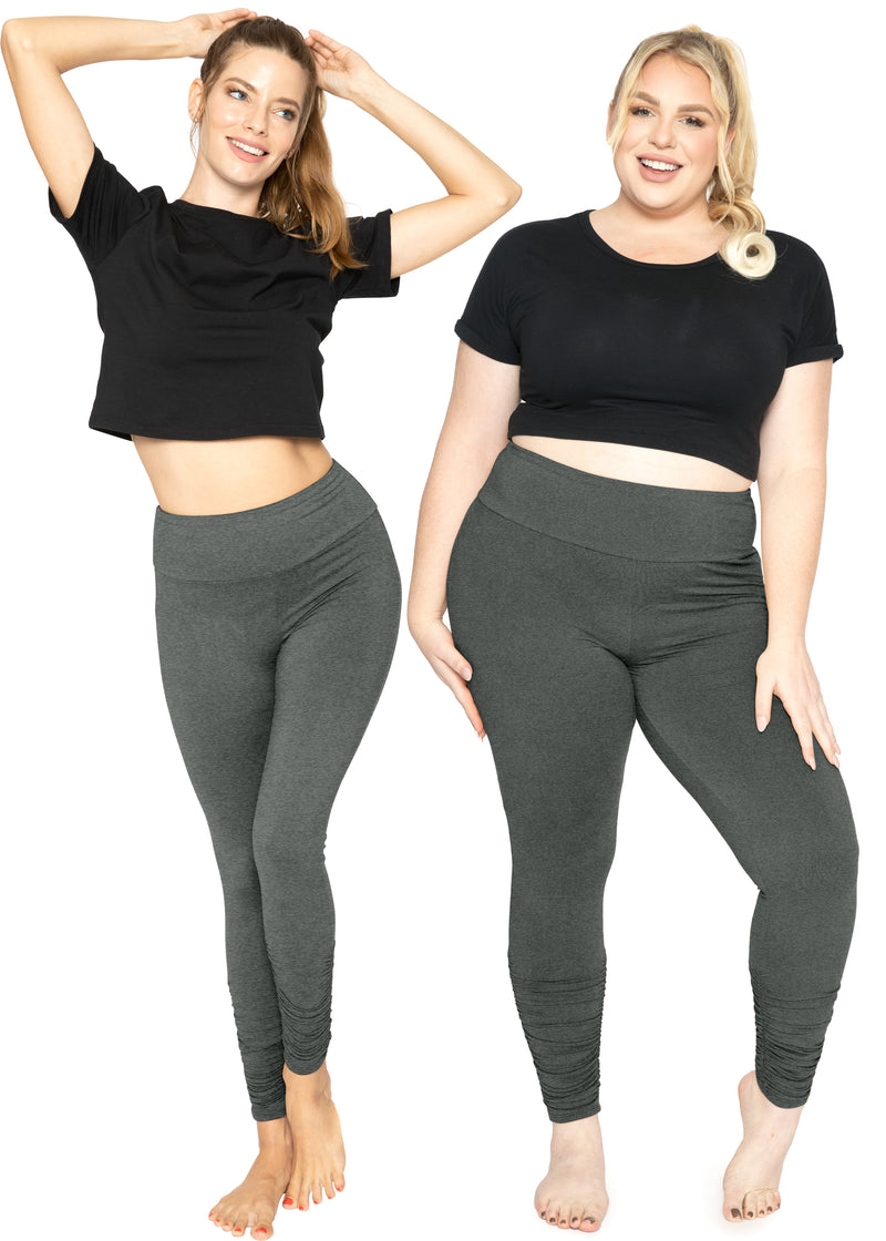 Oh So Soft High Waist Stretch Leggings with Ruched Ankle Detail – Stretch  Is Comfort