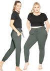 Women’s Premium Stretch Modal Cuff Joggers Pants with Pockets