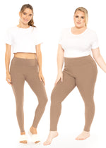 Classic Ribbed High Waist Leggings Comfy Stretch Pant