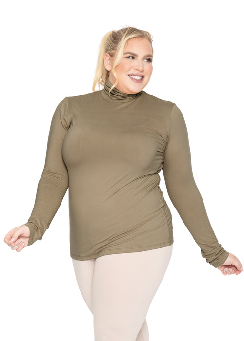 Plus Size Oh So Soft Long Sleeve Turtleneck Top