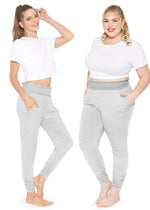 Oh So Soft Smocked Waistband Stretch Joggers with Pockets and Ruched Ankle Detail
