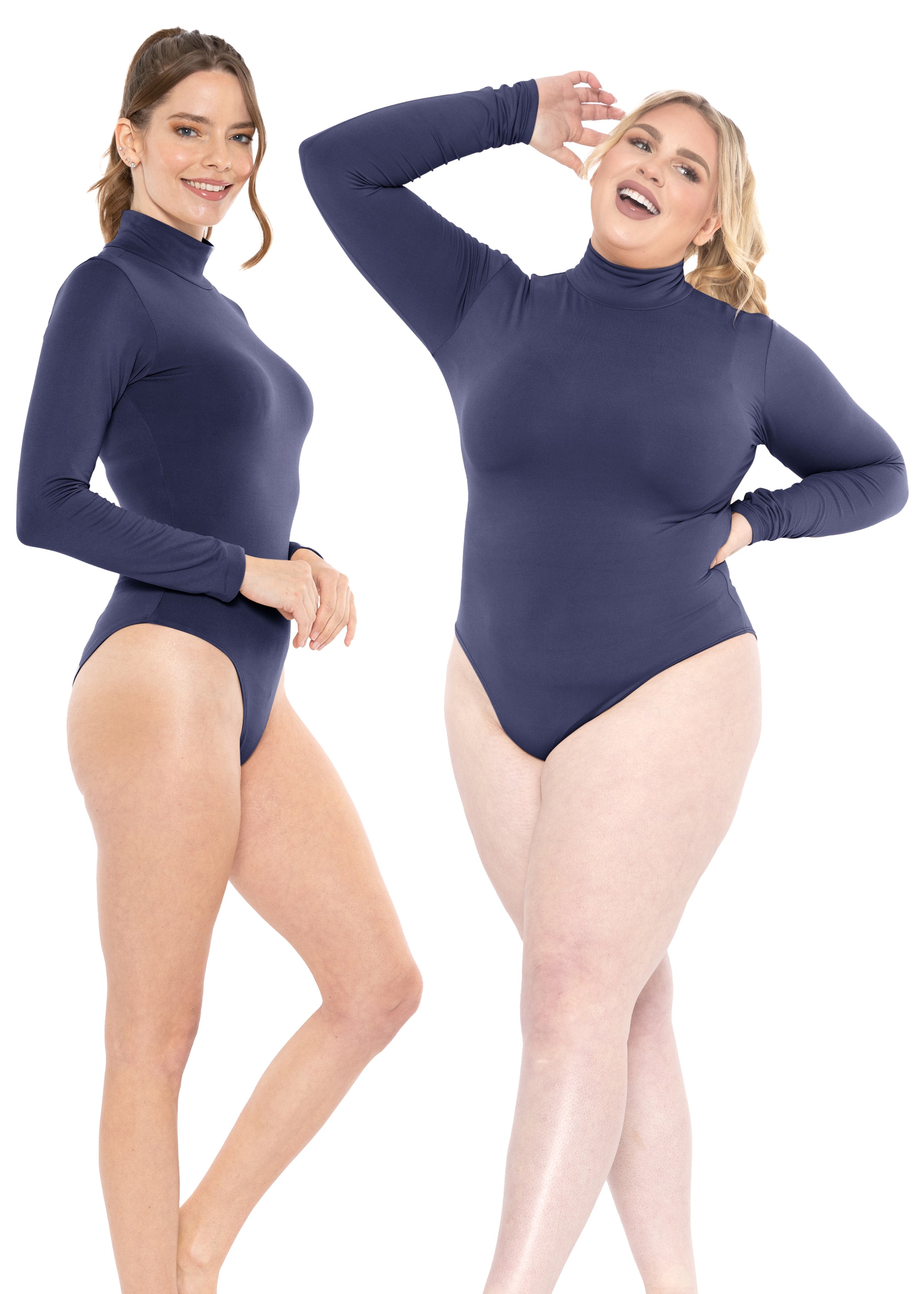 Oh So Soft Long Sleeve Mock Neck Bodysuit with Snap Closure – Stretch Is  Comfort