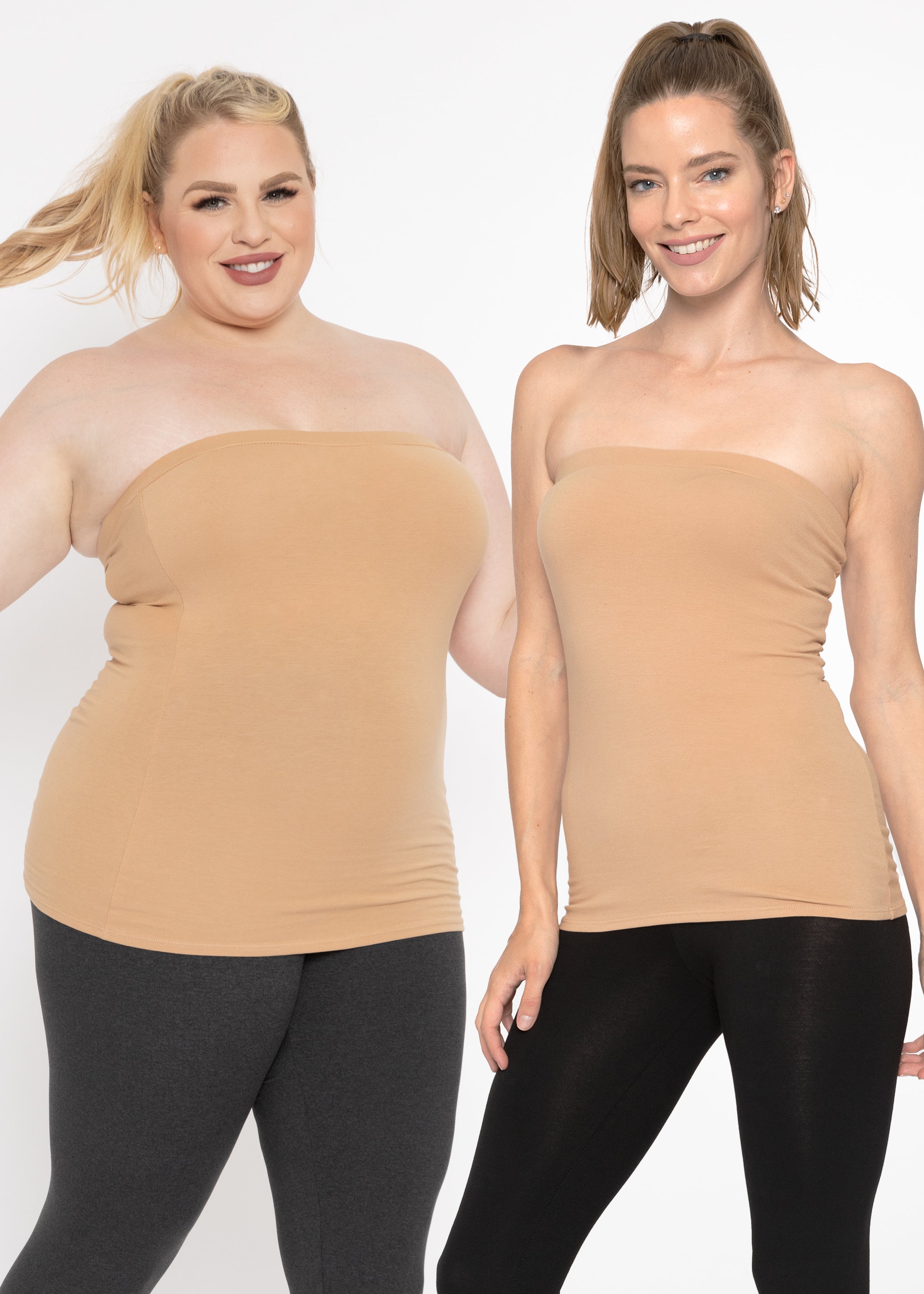 Stretch Is Comfort Women s Plus Size Cotton Strapless Tube Top