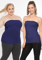 Plus Size Cotton Strapless Tube Top