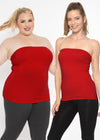 Plus Size Cotton Strapless Tube Top