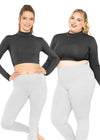 Long Sleeve Mock Neck Sports Crop Top