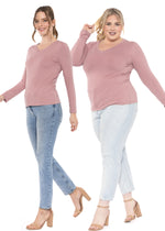 Oh So Soft Long Sleeve V-Neck Tee Shirt