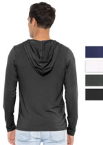 Men's Oh So Soft Luxe Long Sleeve Stretch Tee Shirt Hoodie