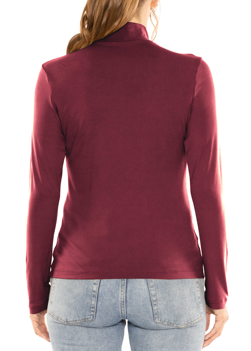 Oh So Soft Long Sleeve Mock Turtle Neck Top