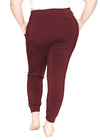 Plus Comfy Boho Cuffed Pleated Yoga Lounge Joggers Pants