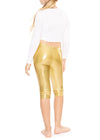 Girl's Metallic Mystique Stretch Knee Length Capri Leggings