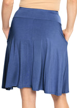 Women's Regular and Plus Size A-Line Skirt with Pockets